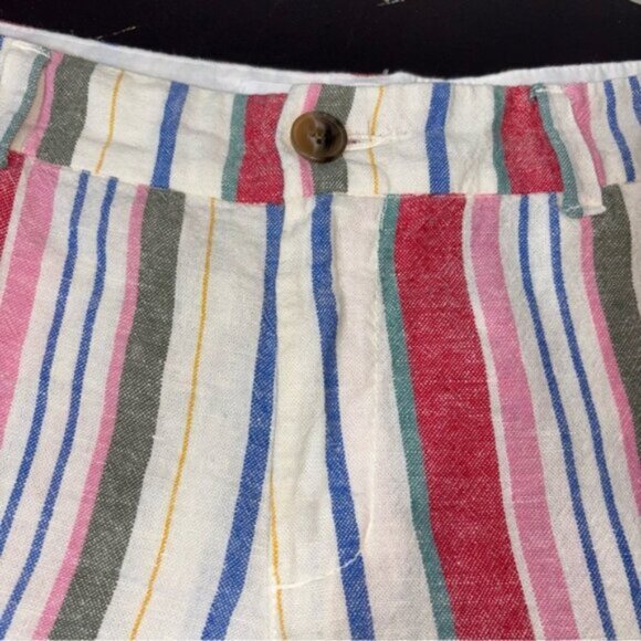 Old Navy Colourful Striped Women's 10 Shorts Pockets Coastal Beachy - Picture 4 of 6